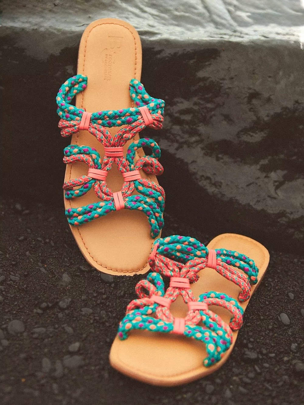 NIB BC Footwear Read My Mind multicolor rope sandals 8